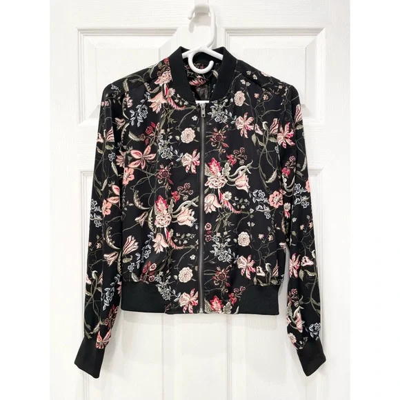 BCX Jackets Coats Bcx Floral Bomber Jacket Poshmark